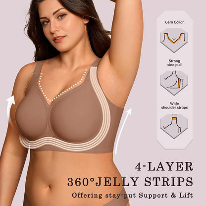 Comfortable Full-Coverage Jelly Smoothing Bra — Without Underwire