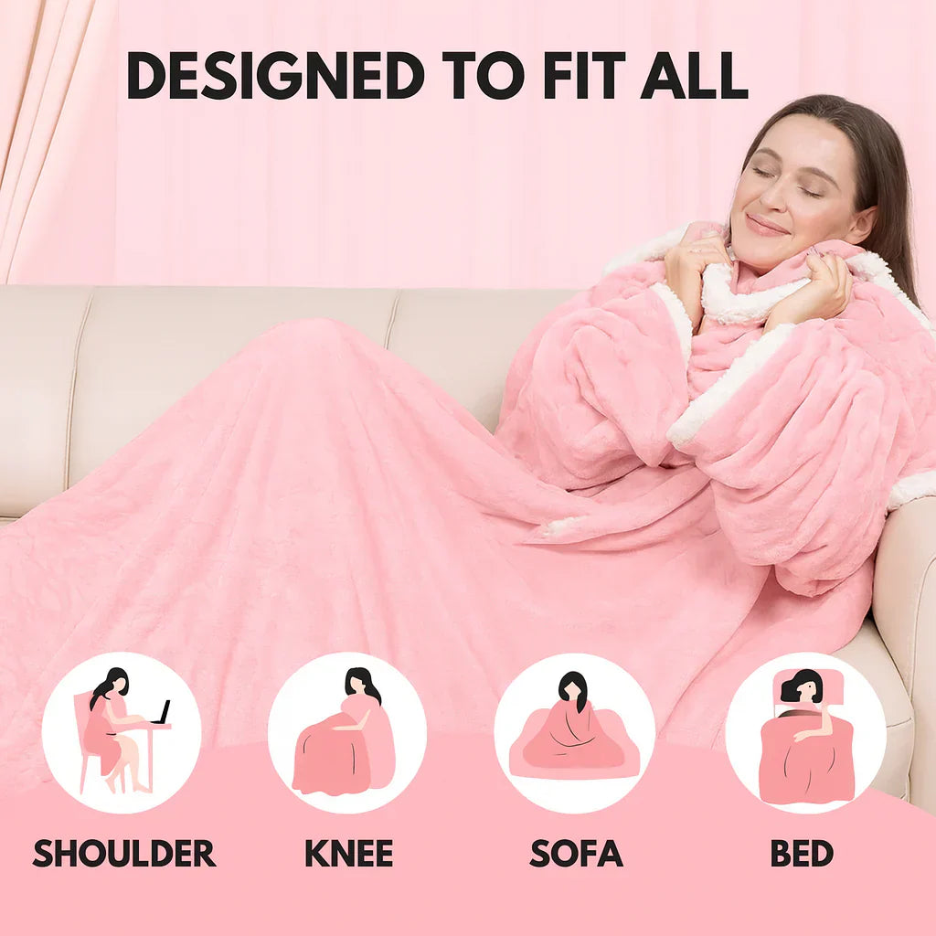 Fleecezy™ – Luxury Warm Blanket Robe