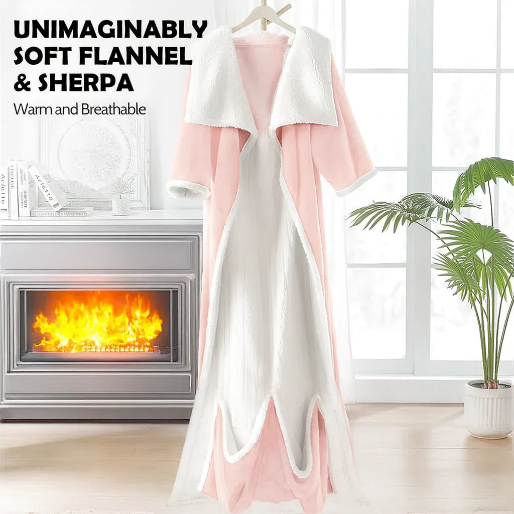 Fleecezy™ – Luxury Warm Blanket Robe